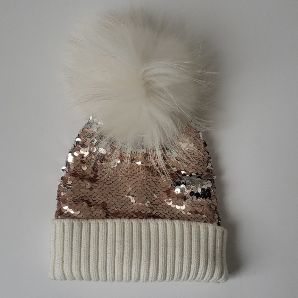 BARI LYNN Girls Pom Pom Beanie